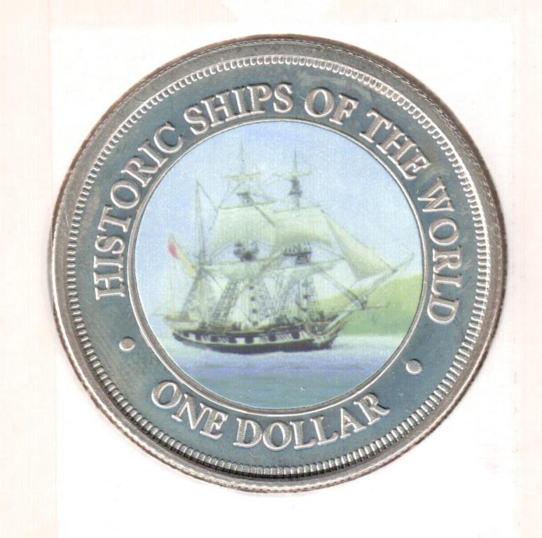 Кука острова, 1 доллар, набор из 5 монет цветные, Пруф