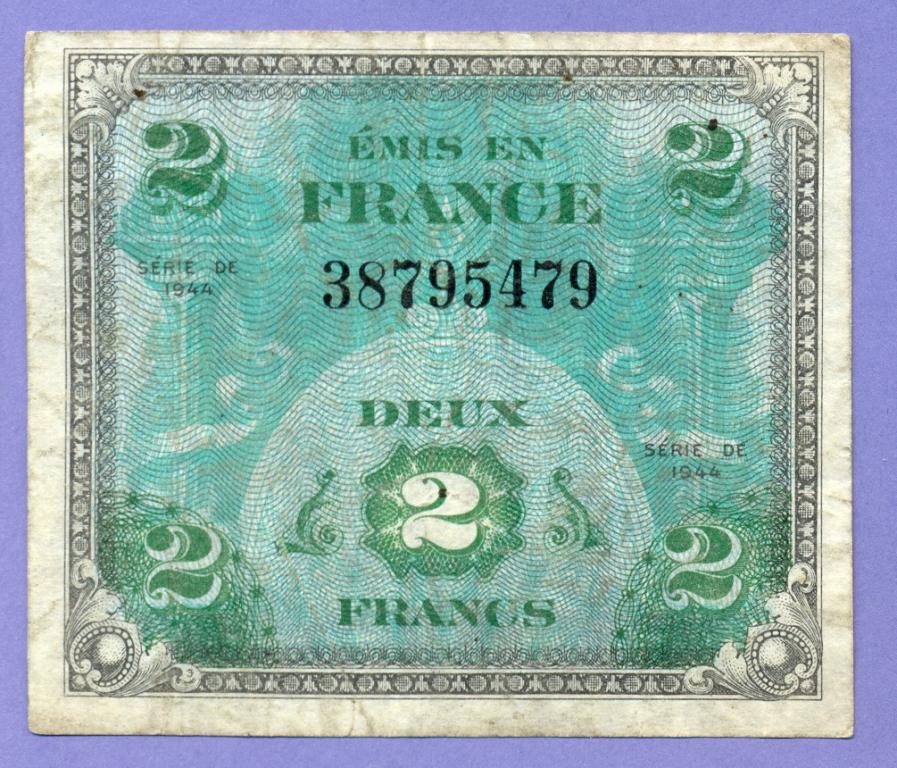 2 франка 1944 года, для окуп.зон Германии (479) 2