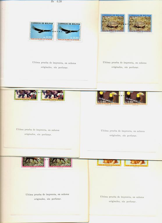 Боливия 1987 Фауна (б/з пробы)