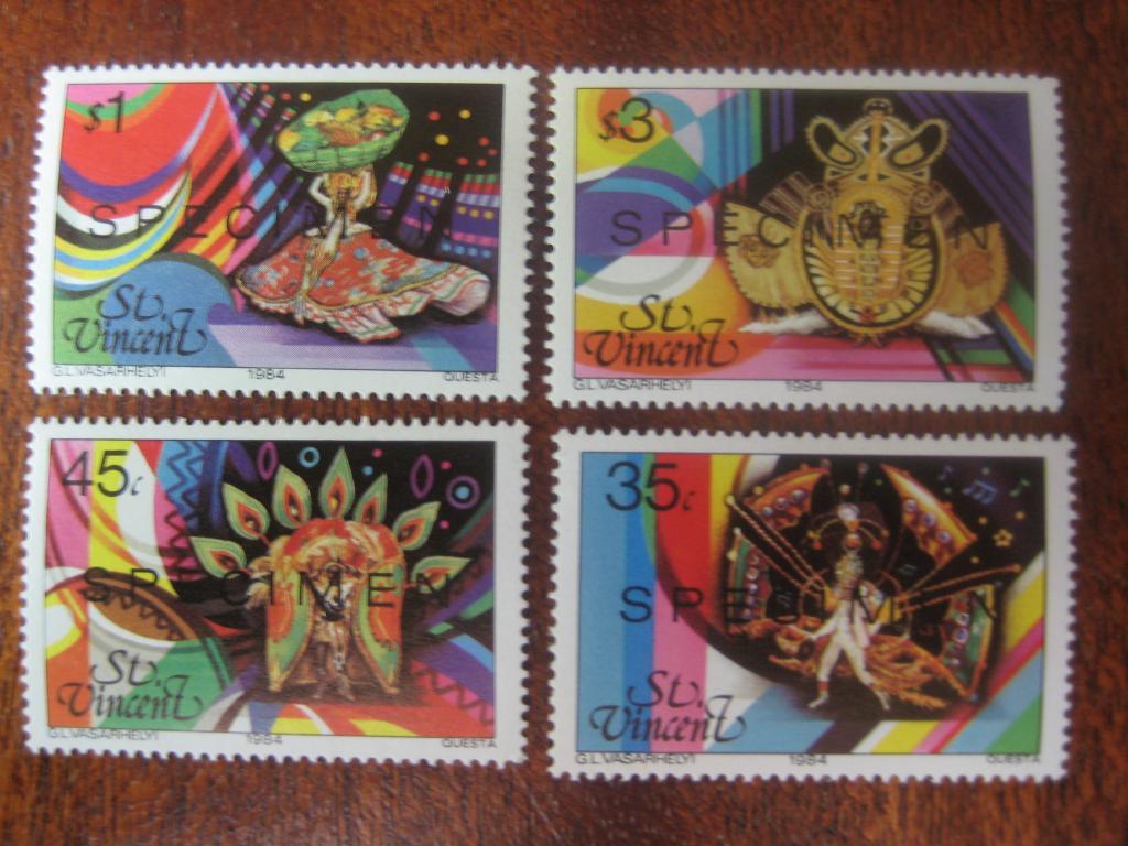 Марки. SPECIMEN. Английское содружество.St.Vincent