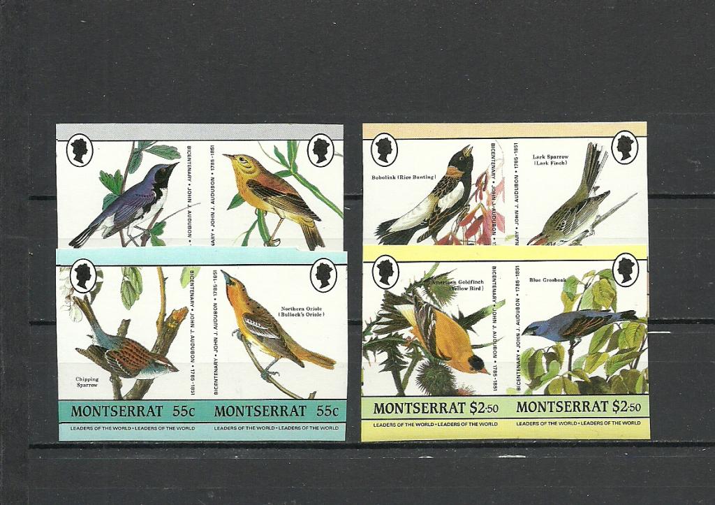 Монтсеррат 1985 Птицы (Адубон), без зубцов