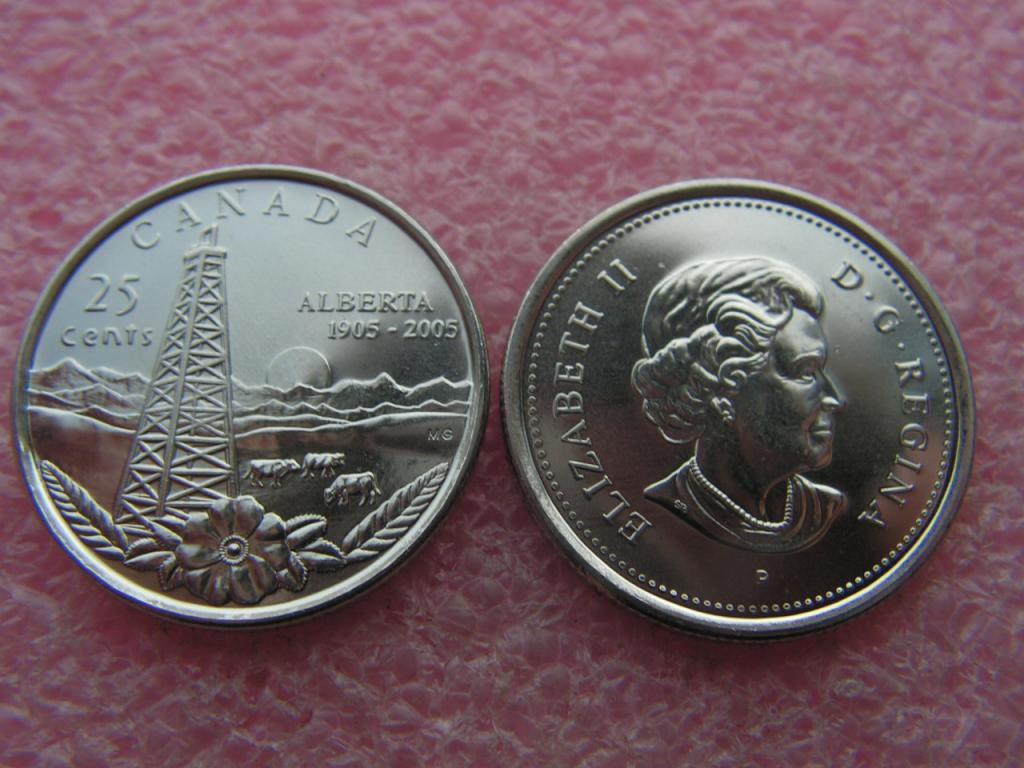Канада 25 центов 2005 Альберта unc