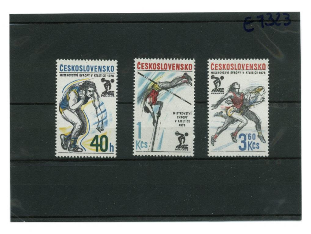 Марки Чехословакия лёгкая атлетика чемпионаты 1978