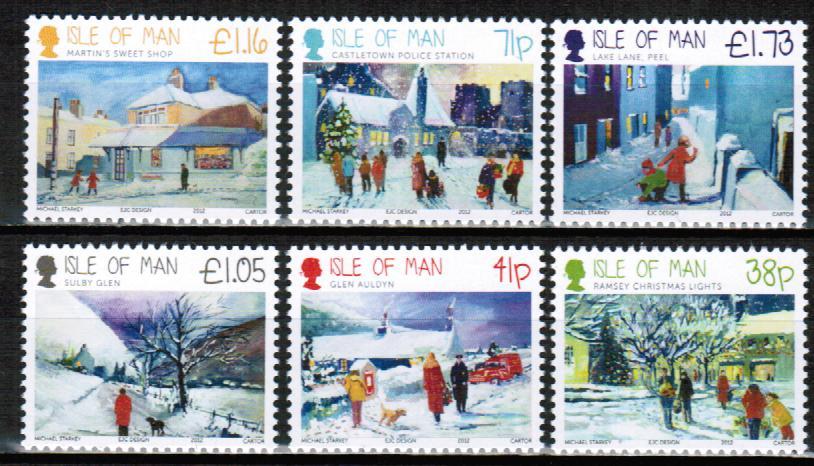 Великобритания Мэн 2012 Рождество Новый год 6м**