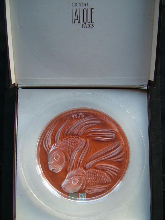 Декоративная тарелка Рыбы LALIQUE Лалик. 1975