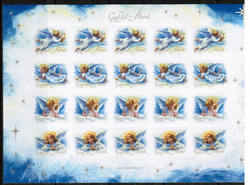 Аландские о-ва Аланды (Финляндия) 2013 Рождество Ангелы Ангелочки м/л**