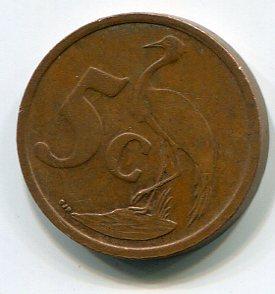 ЮАР  5 центов  2003г. фауна