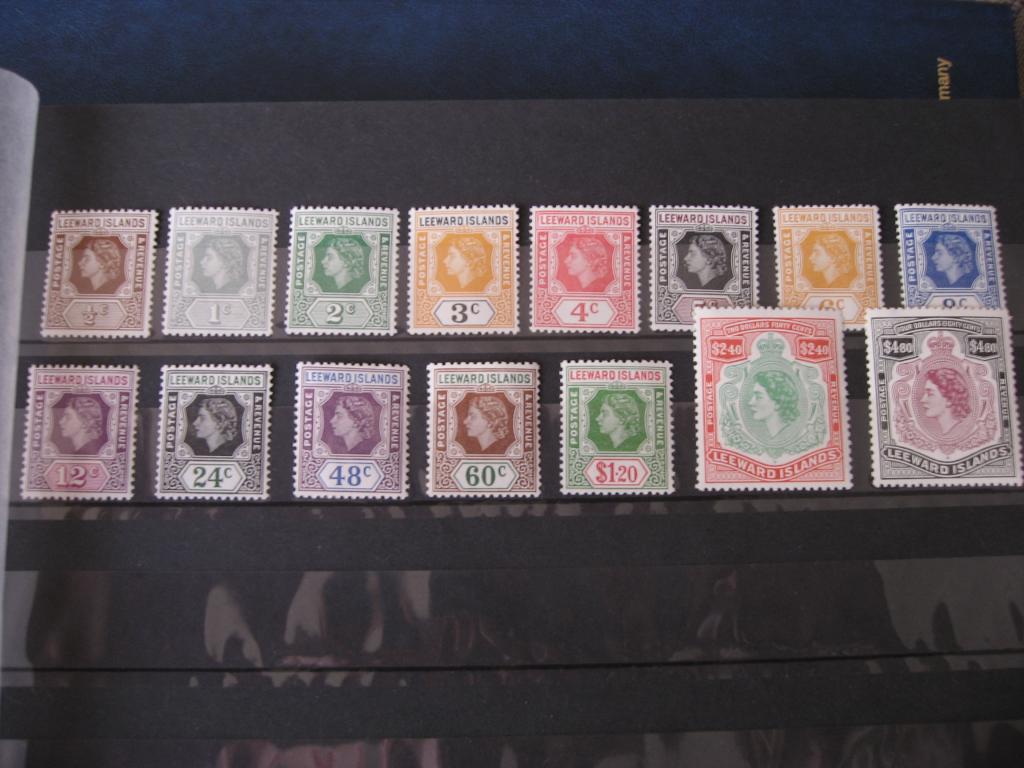 Подветренные острова 1954  год sg 126-140  MNH OG