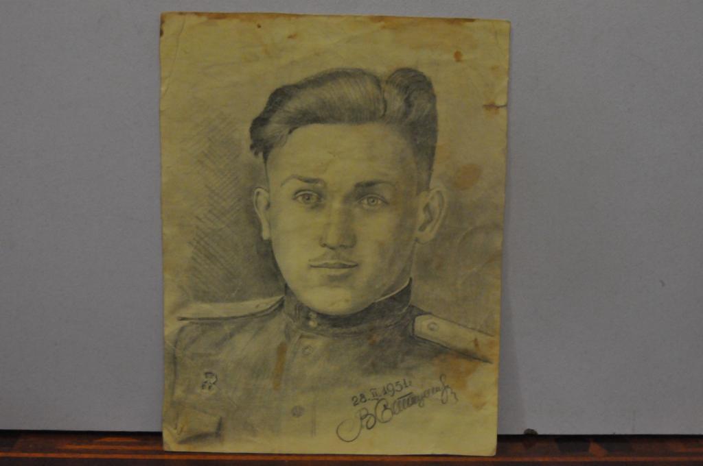 Risunok 13 16 Sm Portret Soldata Pokupajte Na Auction Ru Po Vygodnoj Cene