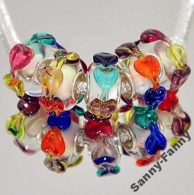 Шармы Бусины Murano Lampwork. 5 штук одним лотом
