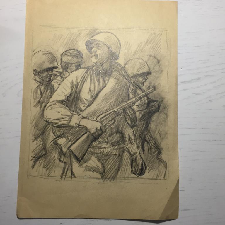 Рисунки карандашом они сражались за родину