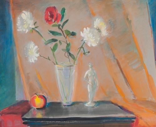 Суханов Б.Ф. (1900-1987) Натюрморт с фигуркой