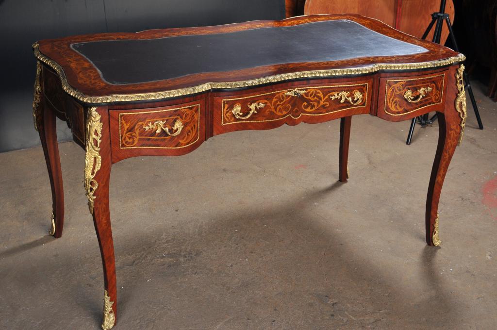ШИКАРНЫЙ ПИСЬМЕННЫЙ СТОЛ BUREAU PLAT ИНКРУСТАЦИЯ бронза 1910-е