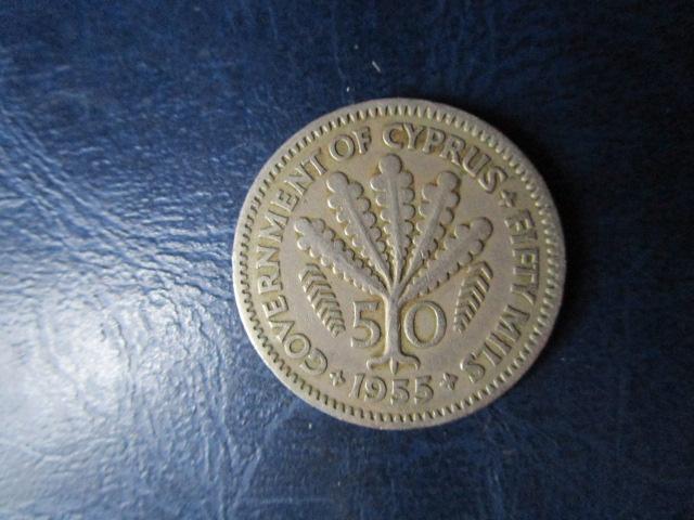 кипр 50 центов 1955