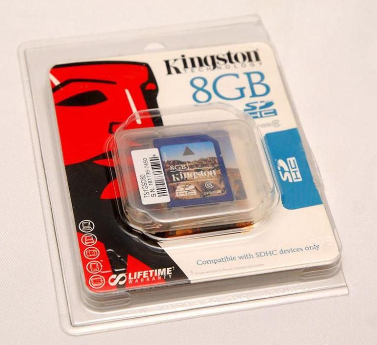Карта памяти Kingston SDHC 8gb Оригинал! 