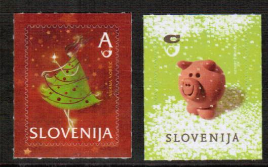 Словения 2012 Новый год Елка Хрюша Свинка Свинья 2м** номинал = €2.71 евро