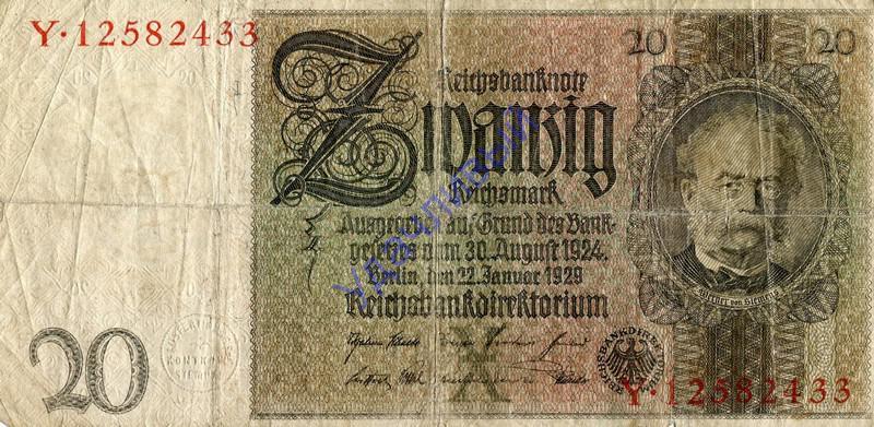 ГЕРМАНИЯ, 20 МАРОК 1929Г. + 20 ЗЛОТЫХ 1982Г.. 