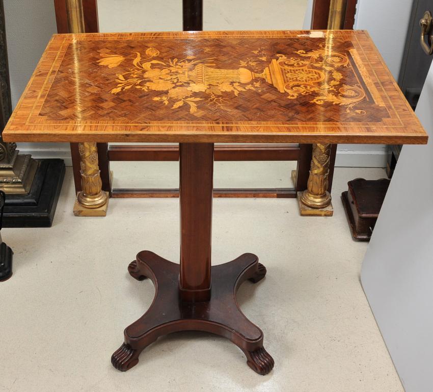 ПОВОРОТНЫЙ ПРИСТЕННЫЙ СТОЛИК МАРКЕТРИ 18 века СКИДКА