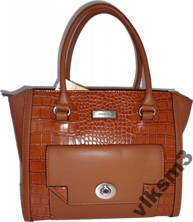 Сумка   TOSOKO caiman  светло-коричневый -  ЛЮКС! 