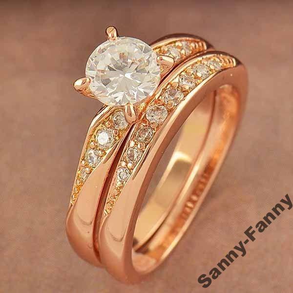 Кольцо двойное. Real Gold Filled 14К