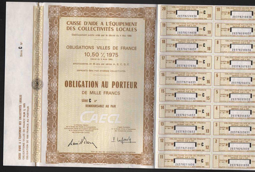 Образец SPECIMEN Франция 1975 C Помощь фонду местн 
