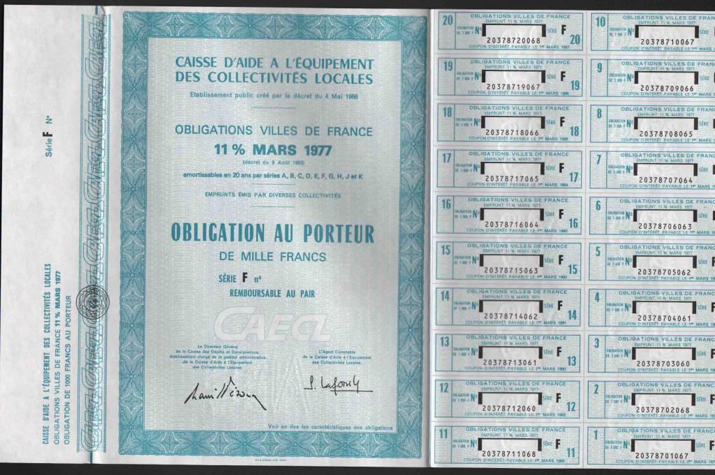 Образец SPECIMEN Франция 1977 F Помощь фонду местн 