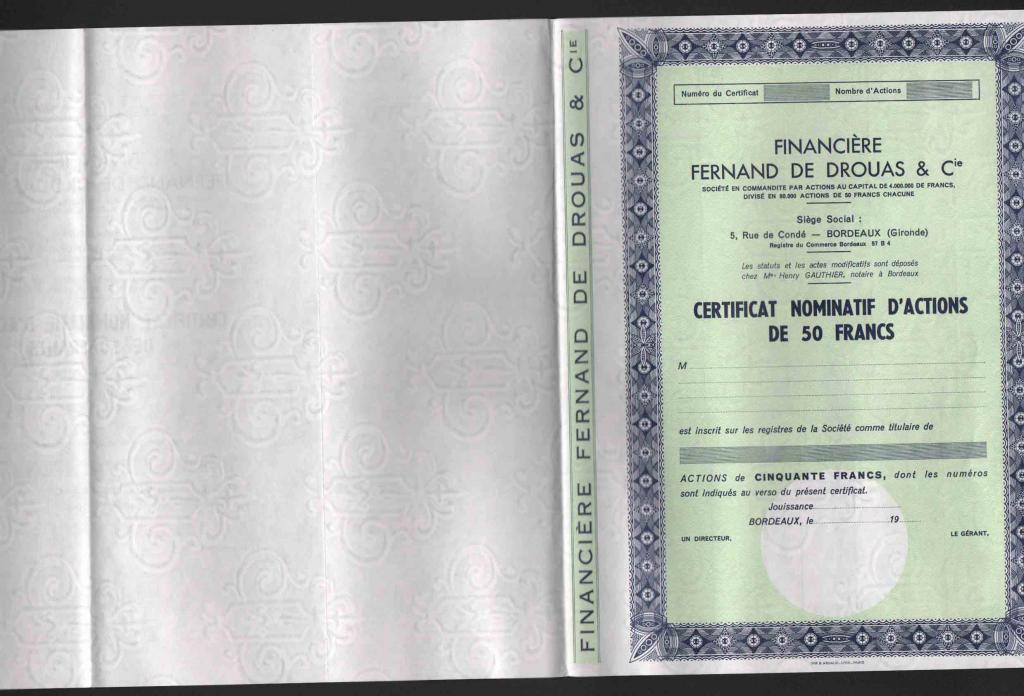 Образец SPECIMEN Франция Банк Финансы Фердинанд Па 