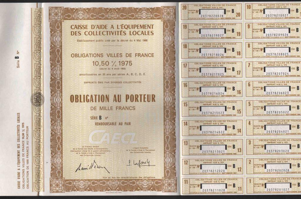 Образец SPECIMEN Франция 1975 Помощь фонду местных 