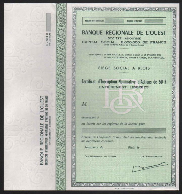 Образец SPECIMEN Региональный Банк Запада 3 