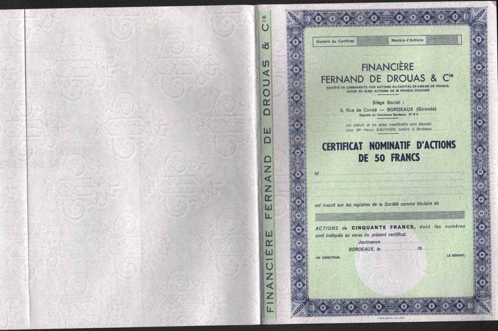 Образец SPECIMEN Франция Банк Финансы Фердинанд 1
