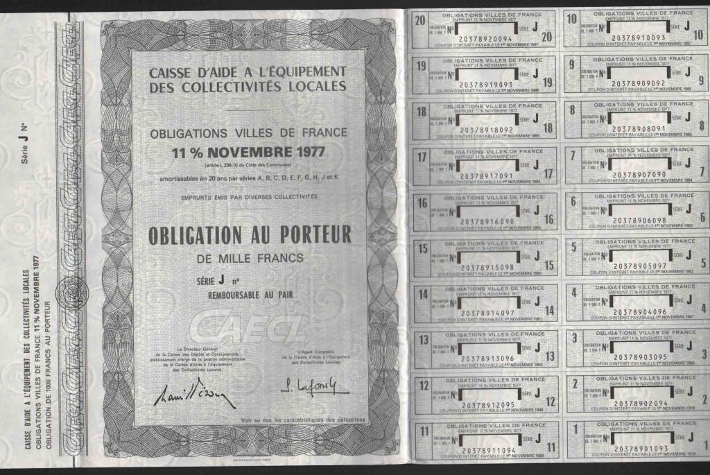 Образец SPECIMEN Франция J 1977 Помощь фонду местн 