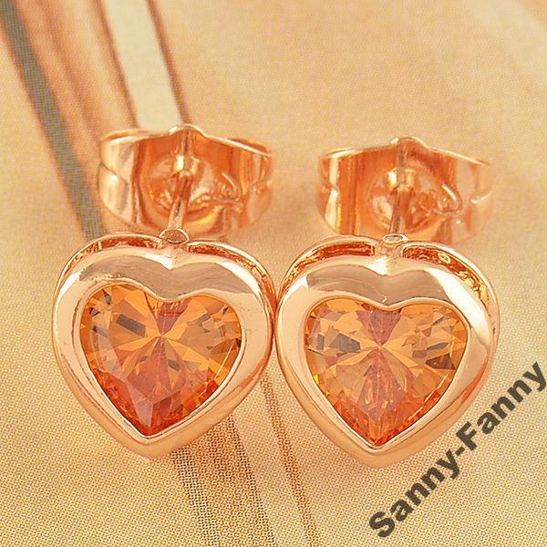Серьги гвоздики. Real Gold Filled 14К