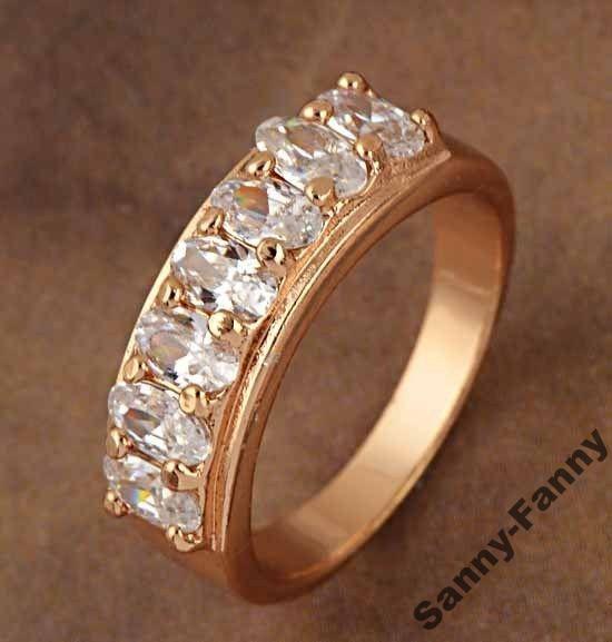 Красивое кольцо с камнями. Real Gold Filled 14 К