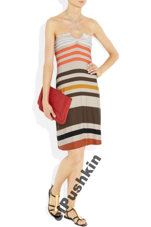 L&#39;Agence трикотажное платье в полоску новое $250 