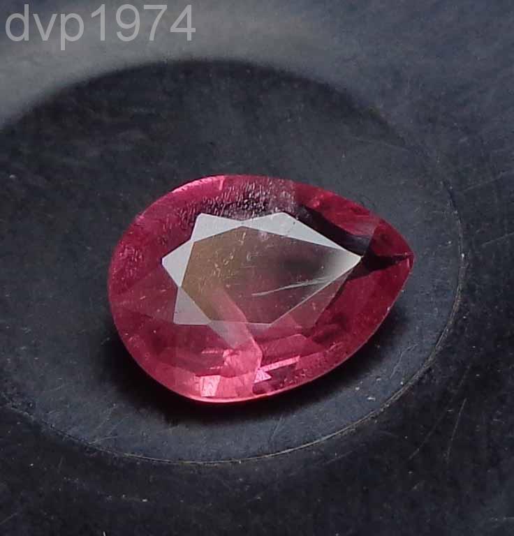 1.10КТ 8X5.9ММ ГРЕТЫЙ НЕЛЕЧЕНЫЙ РУБИН ГРУША