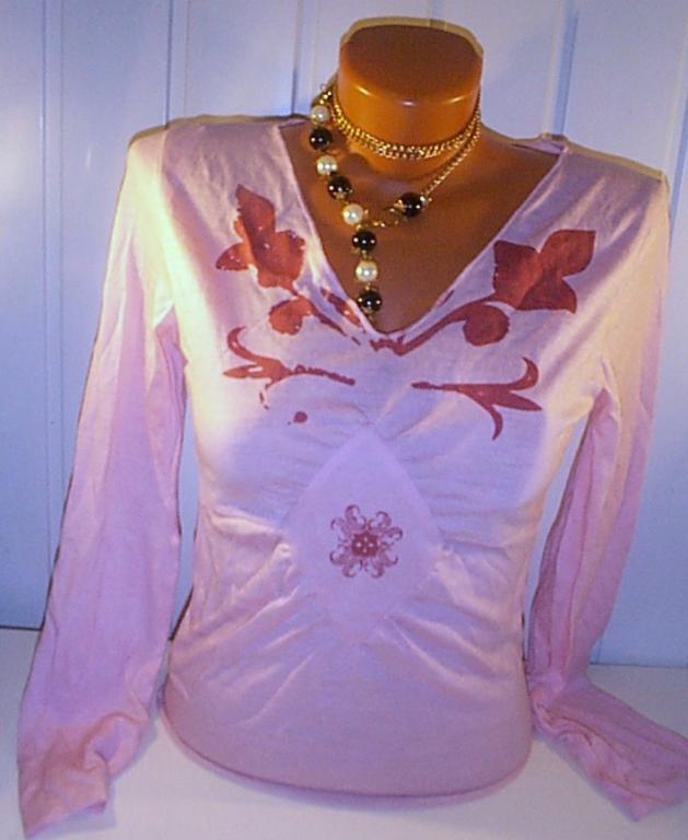 кофта розовая  с принтом р.44-46 