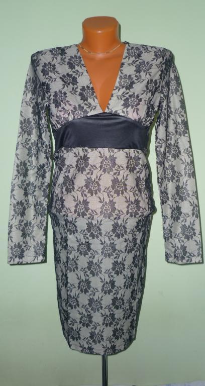 Распродажа Платье  серое как кружево р.42,   44 