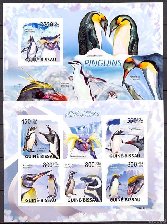 Гвинея-Бисау 2009 фауна Морские птицы Пингвины 1+1 