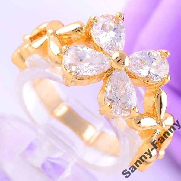 Кольцо, р.8 (18). Топаз. Real Gold Filled 14 К