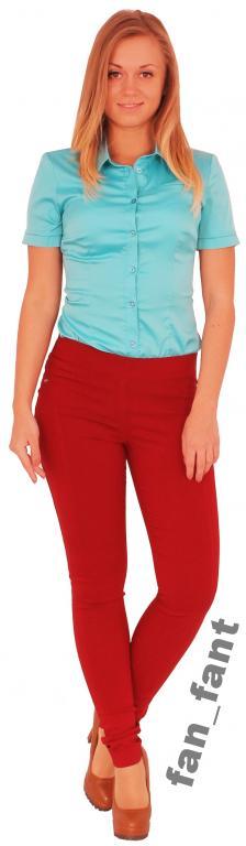 Брюки- джинсы  skinny  44р, 46р, 48р, 50р  красные 