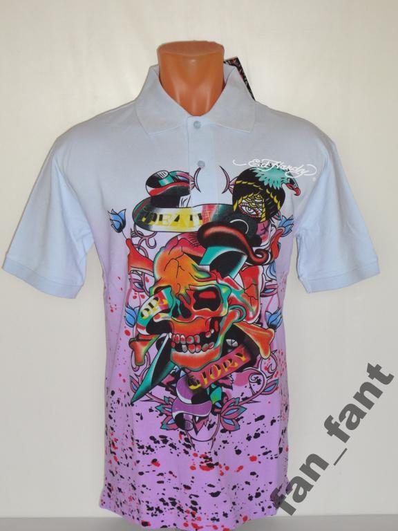 Рубашка-поло   Ed  Hardy    L,   XL 