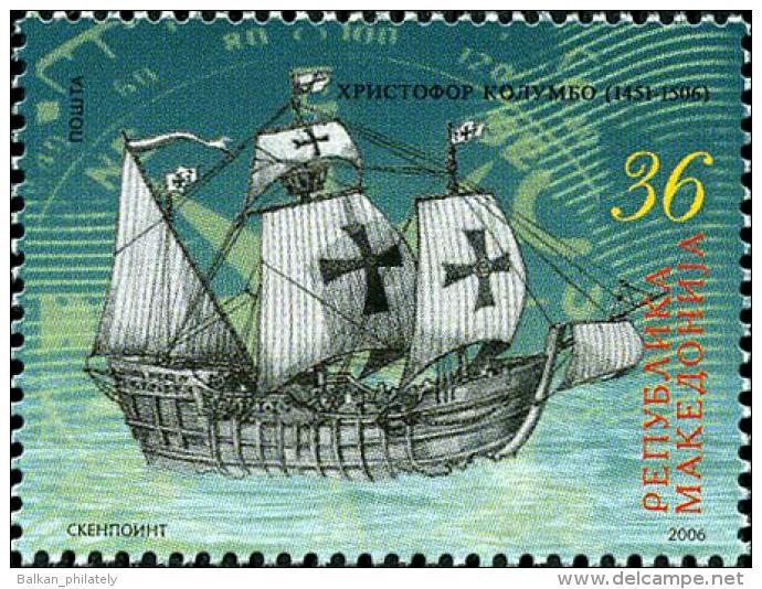 Македония 2006 Колумб Корабли Парусники Открытие Америки 1м**