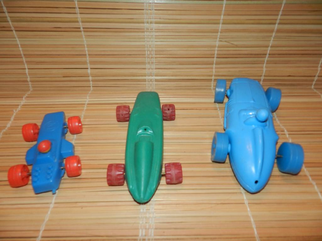 АВТО-ГОНКИ 3 шт, № 2. (Дутыши) Игрушки СССР 1970-80г.г.