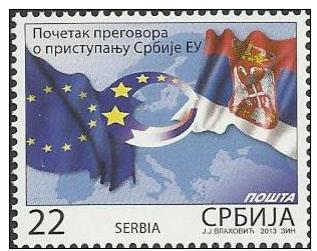 Сербия 2014 Флаги Евросоюз Политика 1м**