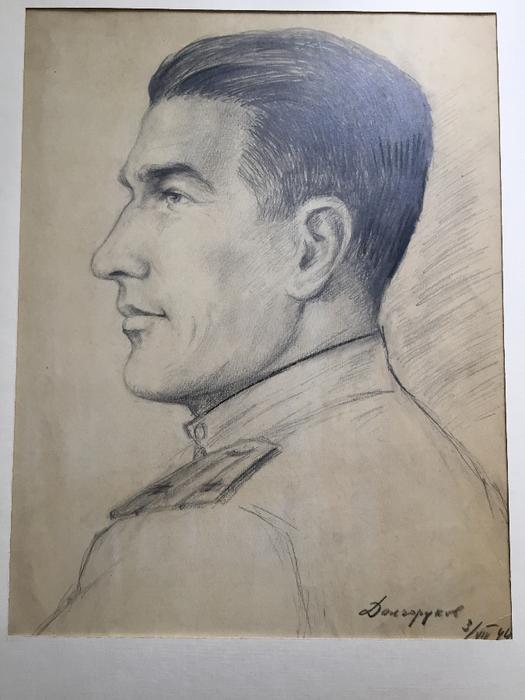 Долгоруков Н.А. (1902-1980) Подполковник в профиль