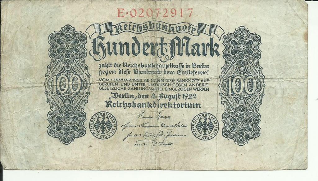 1922 Германия 100 марок