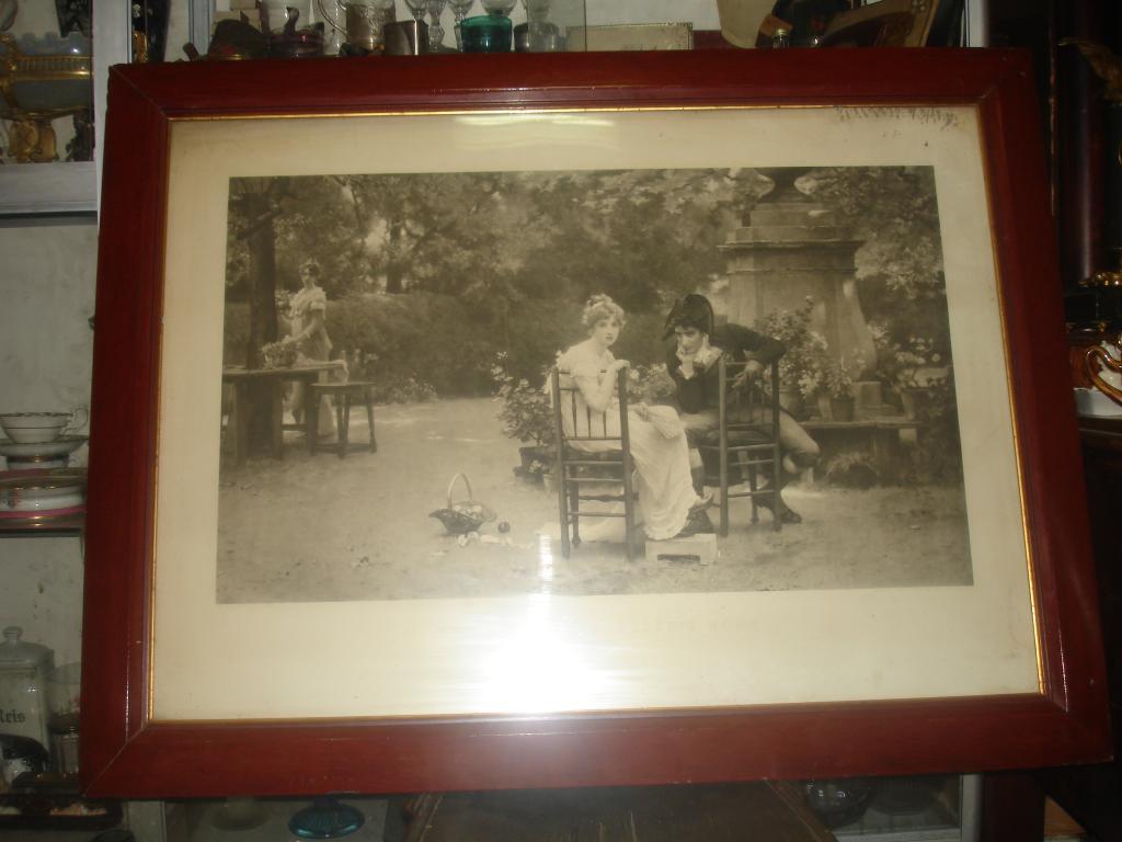 Огромная старинная литография:НАПОЛЕОН и ЖОЗЕФИНА,102на77см 