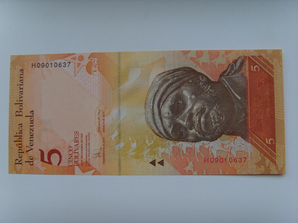 ВЕНЕСУЭЛА  5  боливар  2008г.  UNC
