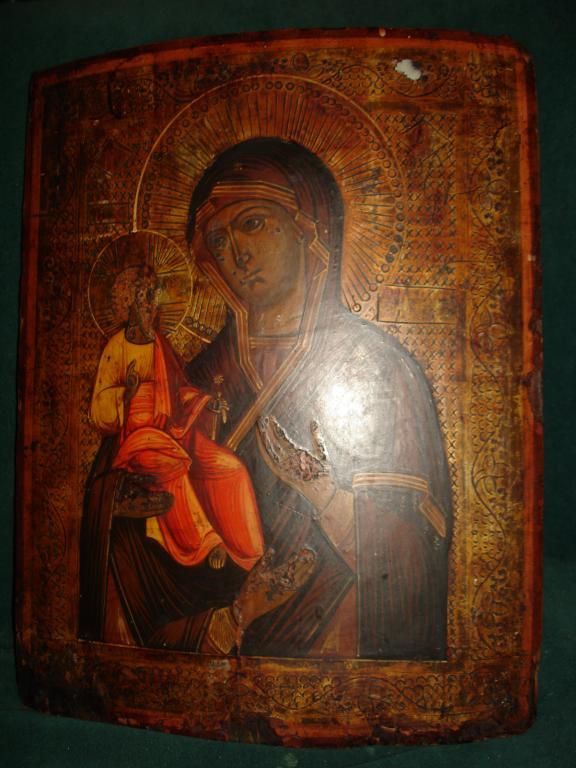 Старинная икона ТРОЕРУЧНИЦА,вологодское письмо 
