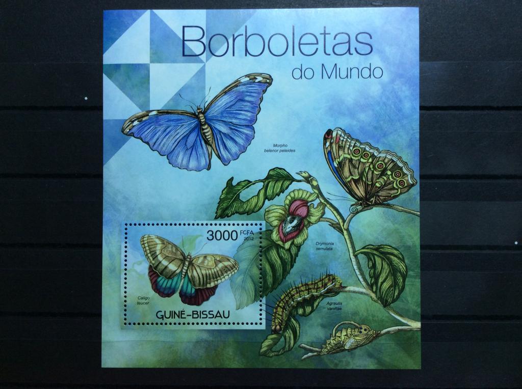 Гвинея-Бисау. Бабочки. 2 блока